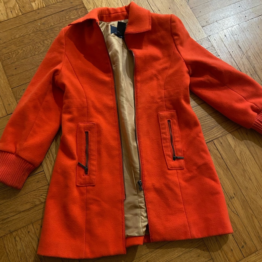 Burberry orange girls coat